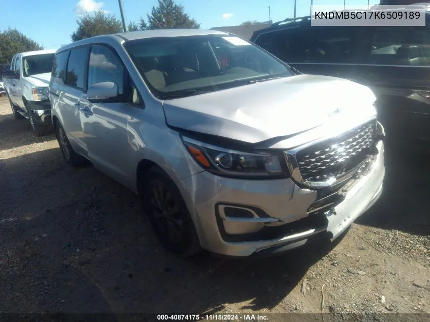 2019 Kia Sedona Lx VIN: KNDMB5C17K6509189 Lot: 40874175