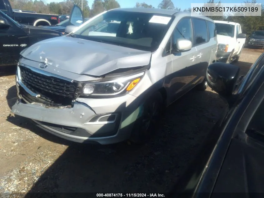 2019 Kia Sedona Lx VIN: KNDMB5C17K6509189 Lot: 40874175