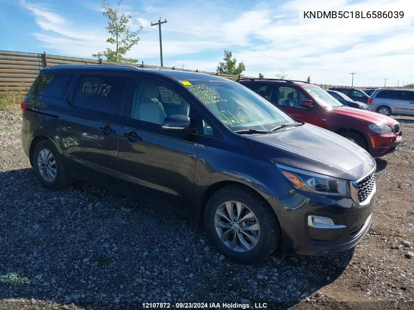 2020 Kia Sedona Lx/Ex VIN: KNDMB5C18L6586039 Lot: 12107872