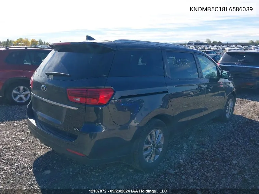 2020 Kia Sedona Lx/Ex VIN: KNDMB5C18L6586039 Lot: 12107872