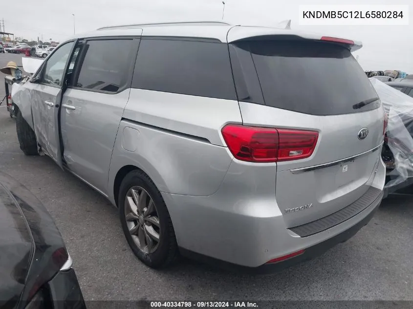 2020 Kia Sedona Lx/Ex VIN: KNDMB5C12L6580284 Lot: 40334798