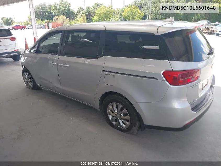 KNDMB5C10L6601648 2020 Kia Sedona Lx