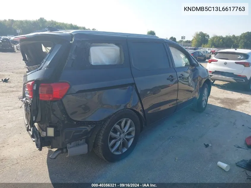 2020 Kia Sedona Lx/Ex VIN: KNDMB5C13L6617763 Lot: 40356321