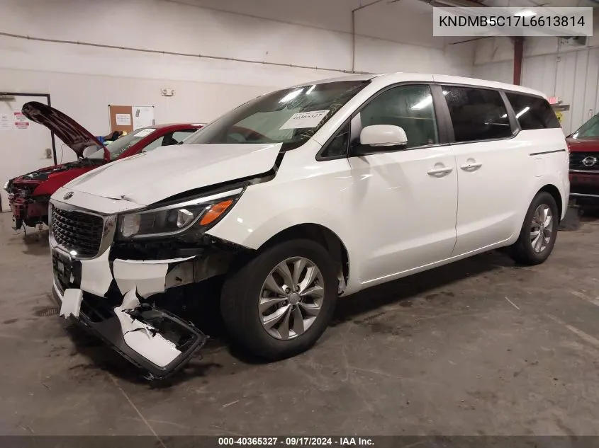 2020 Kia Sedona Lx VIN: KNDMB5C17L6613814 Lot: 40365327