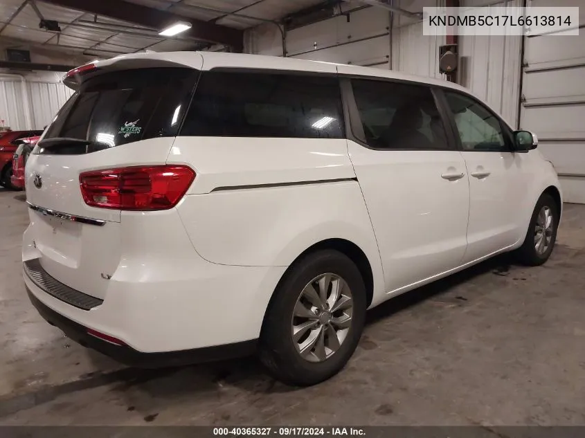 2020 Kia Sedona Lx VIN: KNDMB5C17L6613814 Lot: 40365327