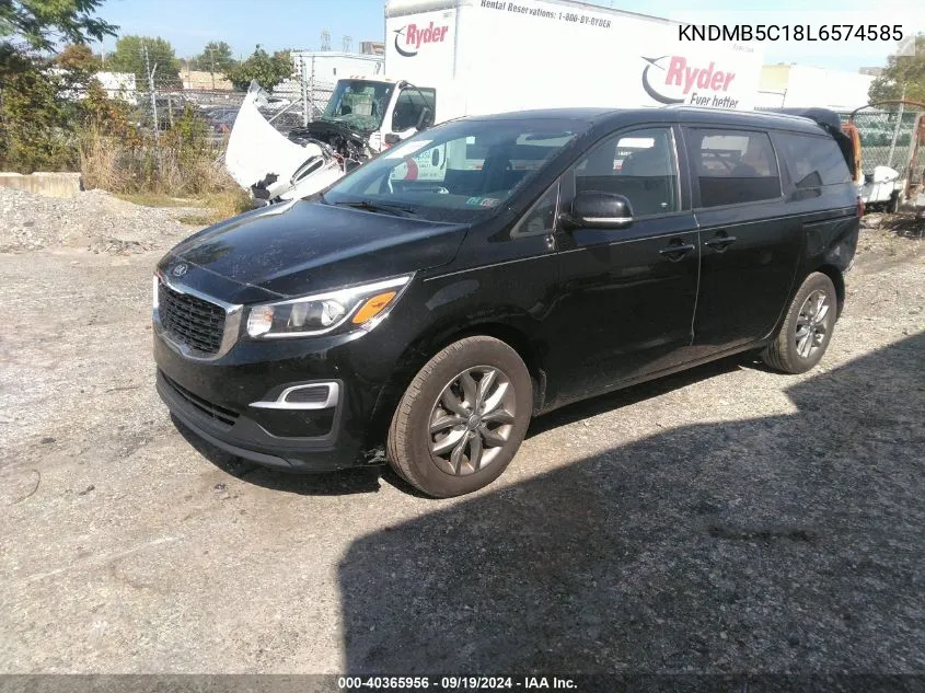 2020 Kia Sedona Ex VIN: KNDMB5C18L6574585 Lot: 40365956