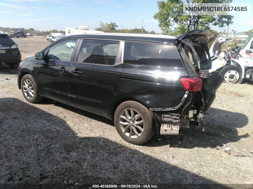 2020 Kia Sedona Ex VIN: KNDMB5C18L6574585 Lot: 40365956