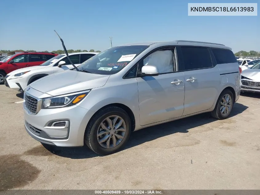 2020 Kia Sedona Ex VIN: KNDMB5C18L6613983 Lot: 40509489