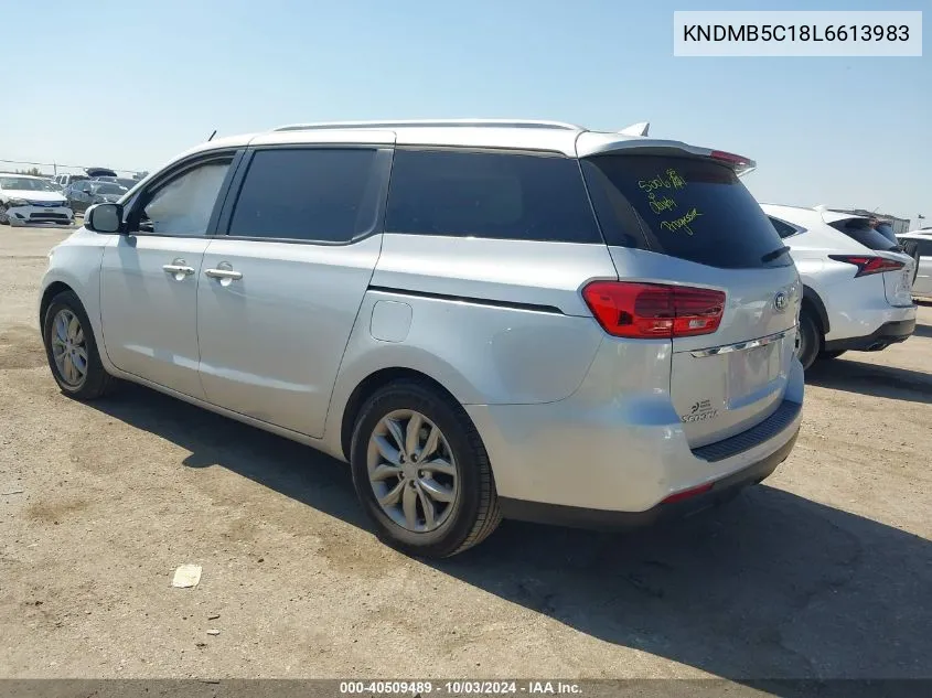 2020 Kia Sedona Ex VIN: KNDMB5C18L6613983 Lot: 40509489