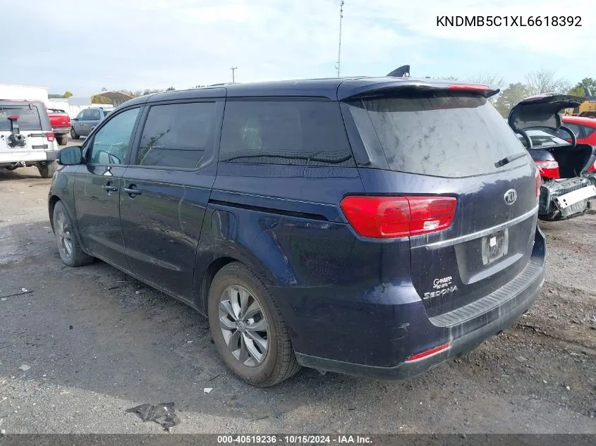 2020 Kia Sedona Lx VIN: KNDMB5C1XL6618392 Lot: 40519236