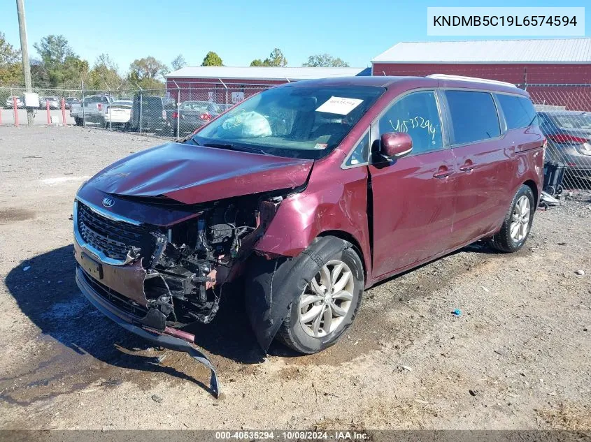 2020 Kia Sedona Lx/Ex VIN: KNDMB5C19L6574594 Lot: 40535294