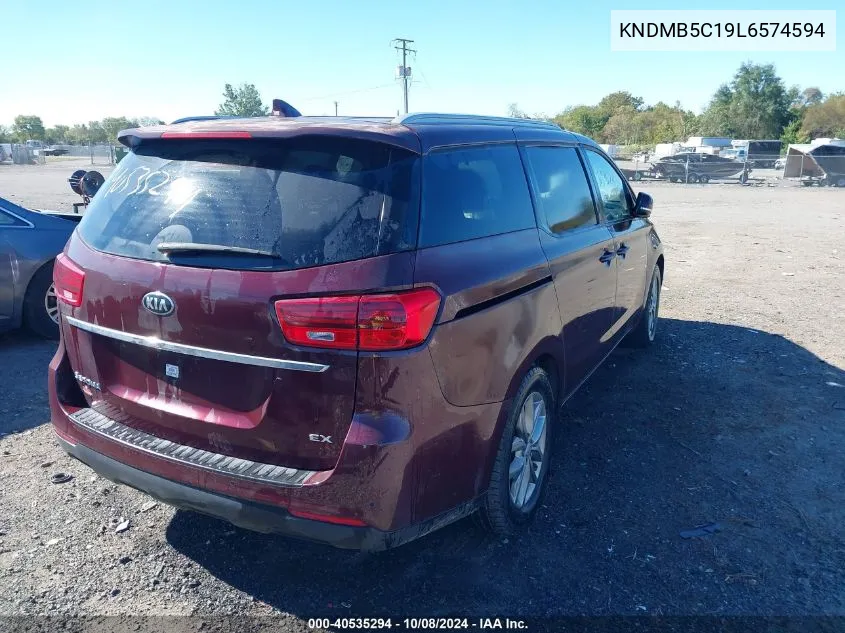 2020 Kia Sedona Lx/Ex VIN: KNDMB5C19L6574594 Lot: 40535294