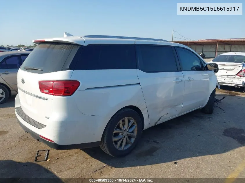 2020 Kia Sedona Ex VIN: KNDMB5C15L6615917 Lot: 40589350