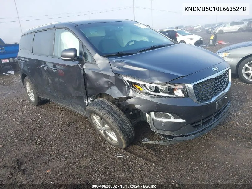 2020 Kia Sedona Ex VIN: KNDMB5C10L6635248 Lot: 40628832