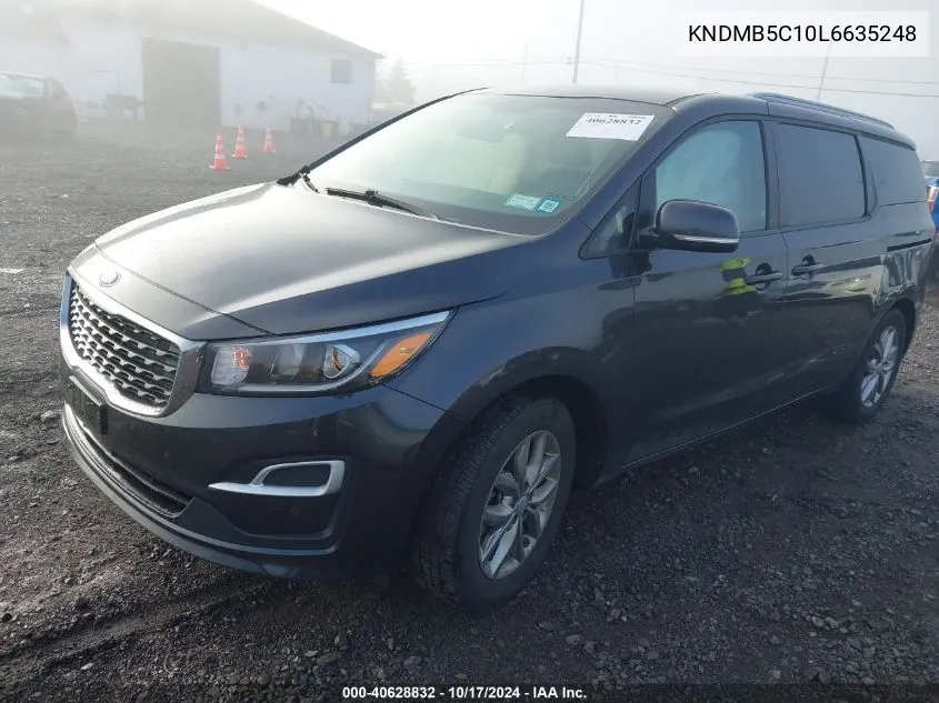 2020 Kia Sedona Ex VIN: KNDMB5C10L6635248 Lot: 40628832