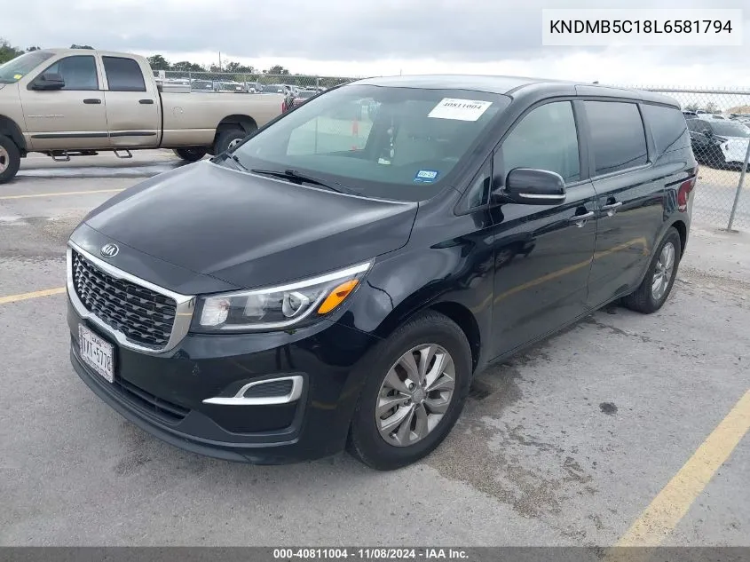 2020 Kia Sedona Lx VIN: KNDMB5C18L6581794 Lot: 40811004