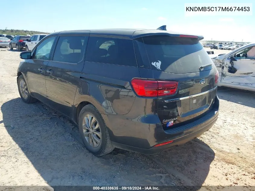 2021 Kia Sedona Lx VIN: KNDMB5C17M6674453 Lot: 40338635