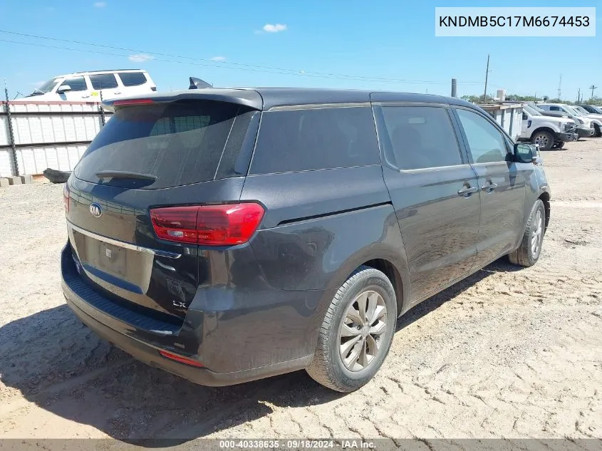 2021 Kia Sedona Lx VIN: KNDMB5C17M6674453 Lot: 40338635