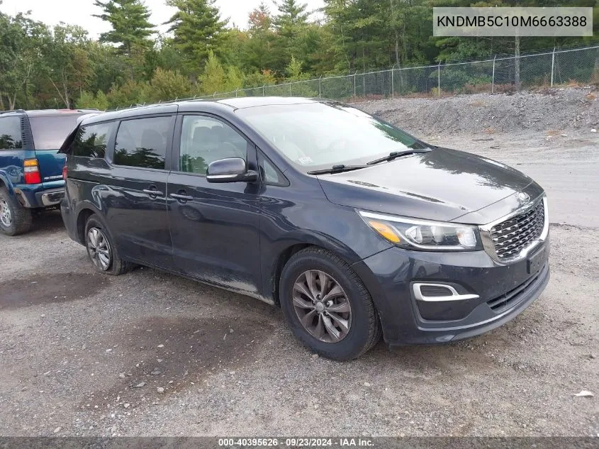 2021 Kia Sedona Lx/Ex VIN: KNDMB5C10M6663388 Lot: 40395626