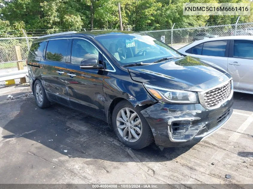 2021 Kia Sedona Ex VIN: KNDMC5C16M6661416 Lot: 40504008