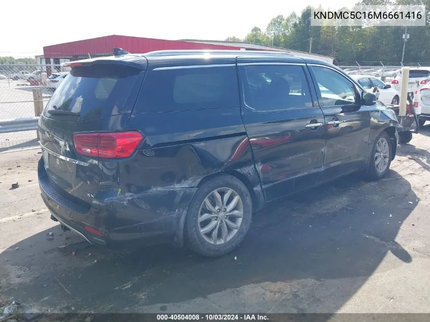 2021 Kia Sedona Ex VIN: KNDMC5C16M6661416 Lot: 40504008