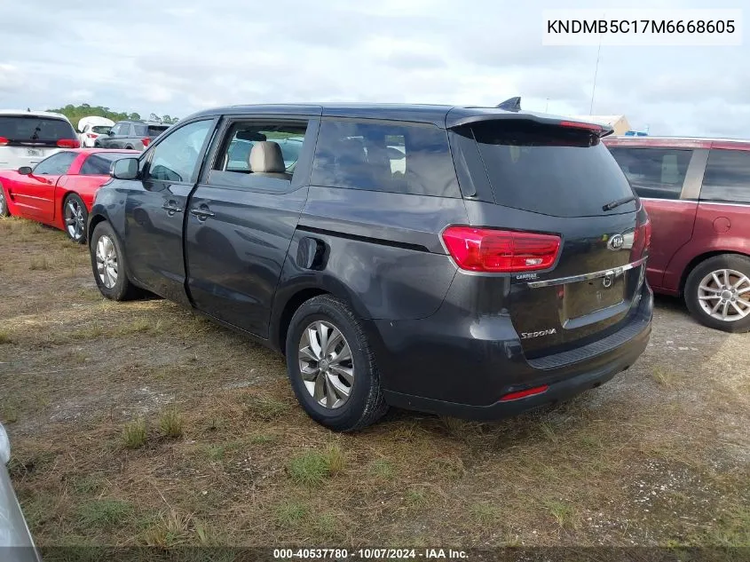 2021 Kia Sedona Lx VIN: KNDMB5C17M6668605 Lot: 40537780