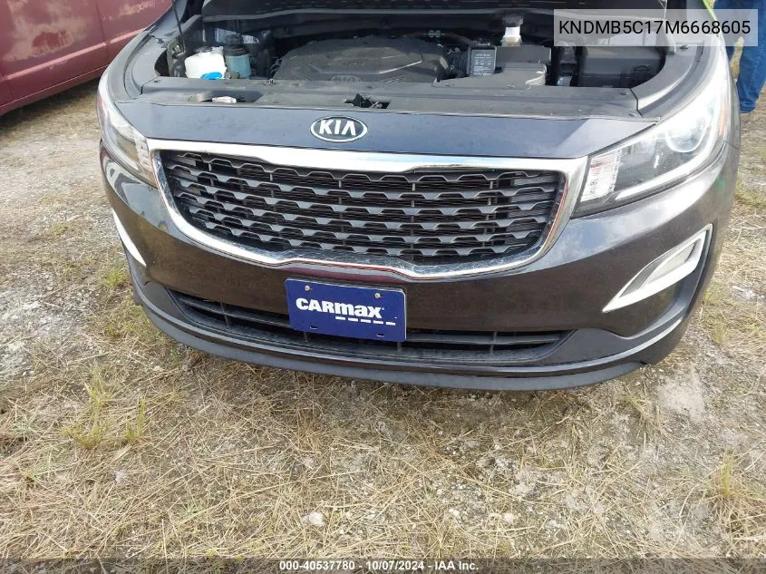 2021 Kia Sedona Lx VIN: KNDMB5C17M6668605 Lot: 40537780