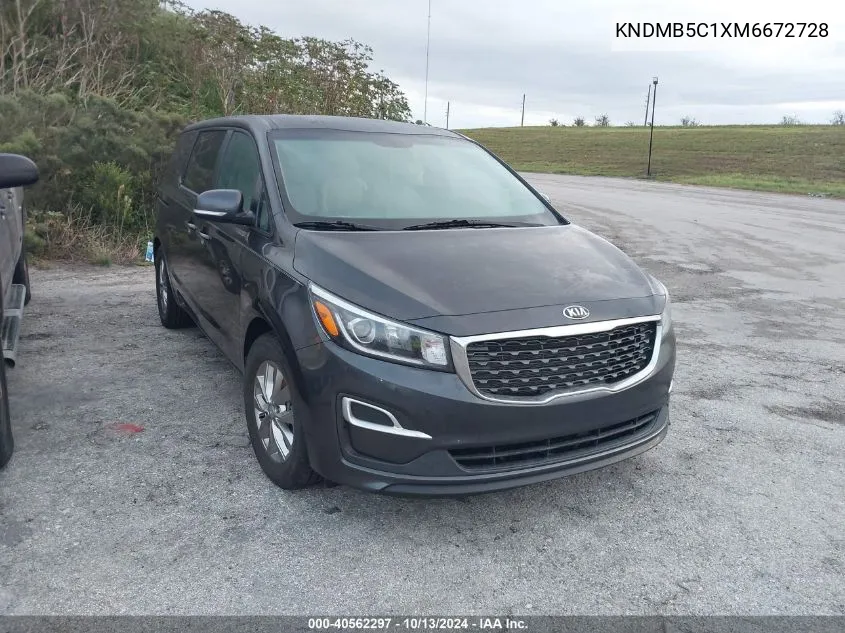 2021 Kia Sedona Lx VIN: KNDMB5C1XM6672728 Lot: 40562297