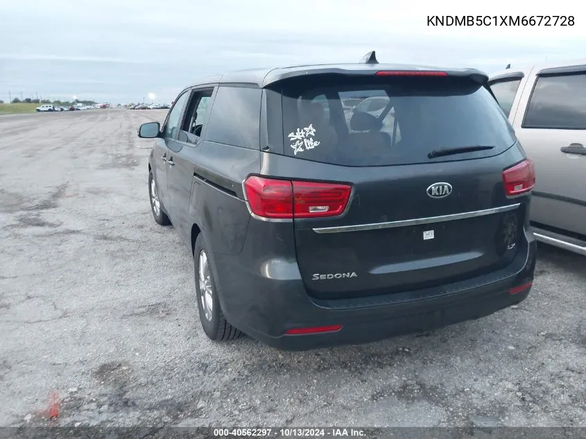 2021 Kia Sedona Lx VIN: KNDMB5C1XM6672728 Lot: 40562297