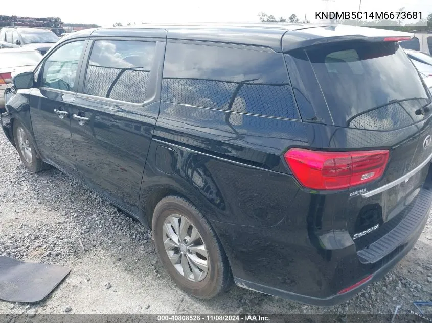 2021 Kia Sedona Lx VIN: KNDMB5C14M6673681 Lot: 40808528