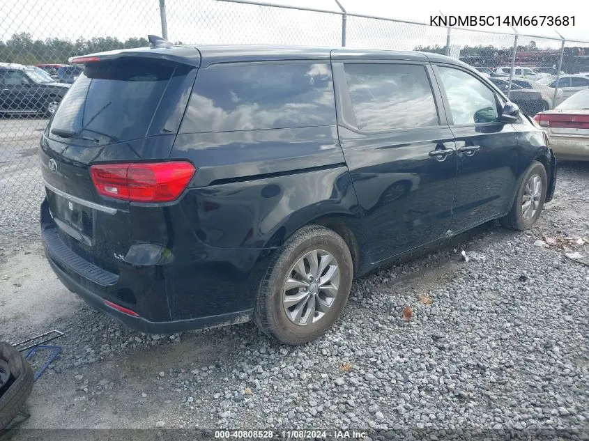 2021 Kia Sedona Lx VIN: KNDMB5C14M6673681 Lot: 40808528