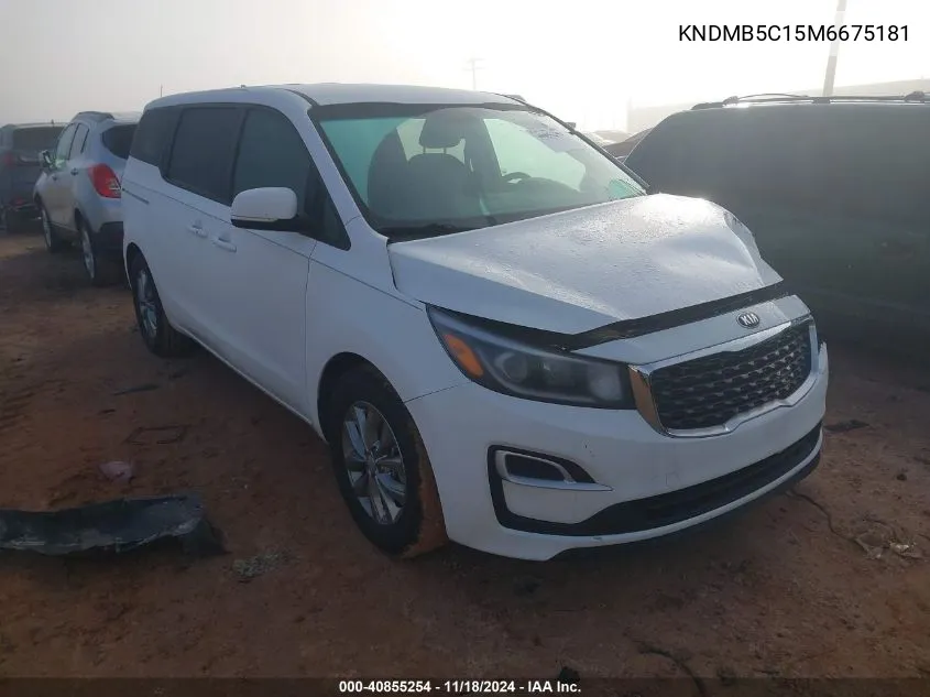 2021 Kia Sedona Lx VIN: KNDMB5C15M6675181 Lot: 40855254