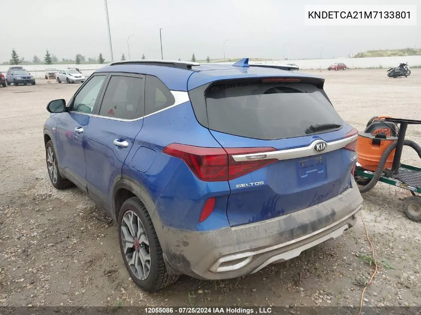 2021 Kia Seltos Sx VIN: KNDETCA21M7133801 Lot: 12055086