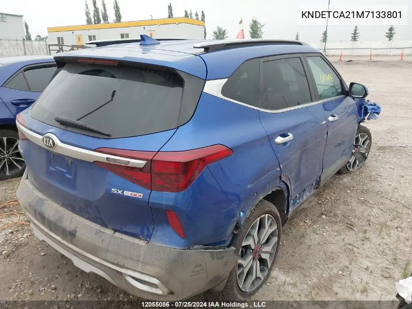 2021 Kia Seltos Sx VIN: KNDETCA21M7133801 Lot: 12055086