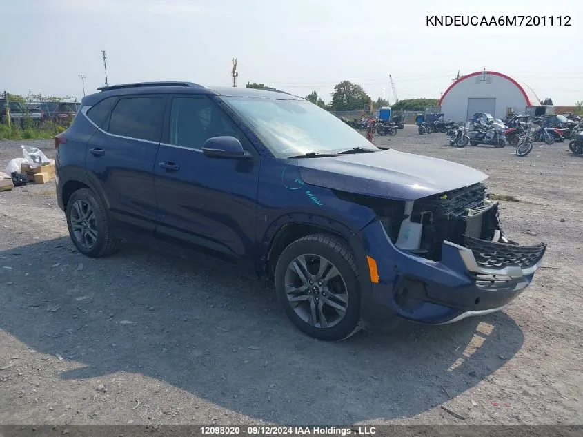 2021 Kia Seltos VIN: KNDEUCAA6M7201112 Lot: 12098020