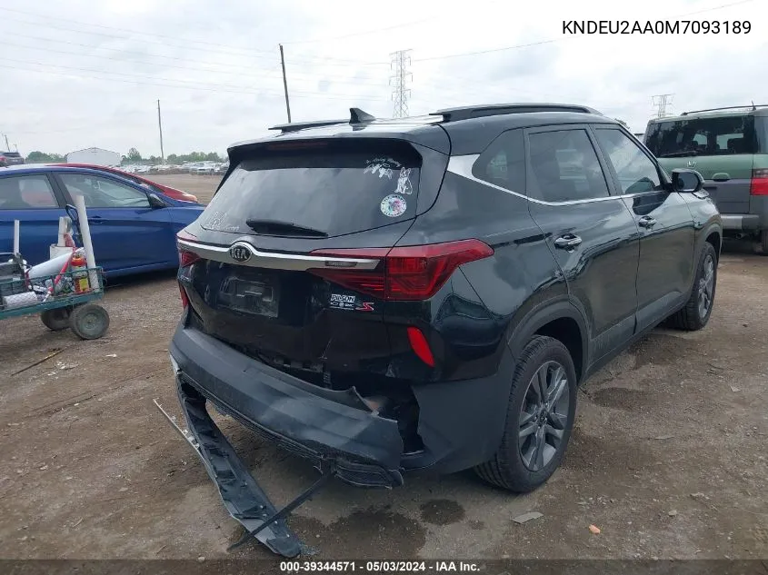 2021 Kia Seltos S VIN: KNDEU2AA0M7093189 Lot: 39344571