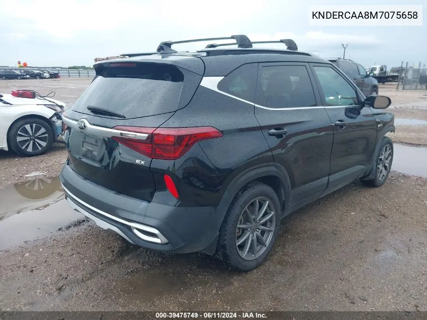 2021 Kia Seltos Ex VIN: KNDERCAA8M7075658 Lot: 39475749