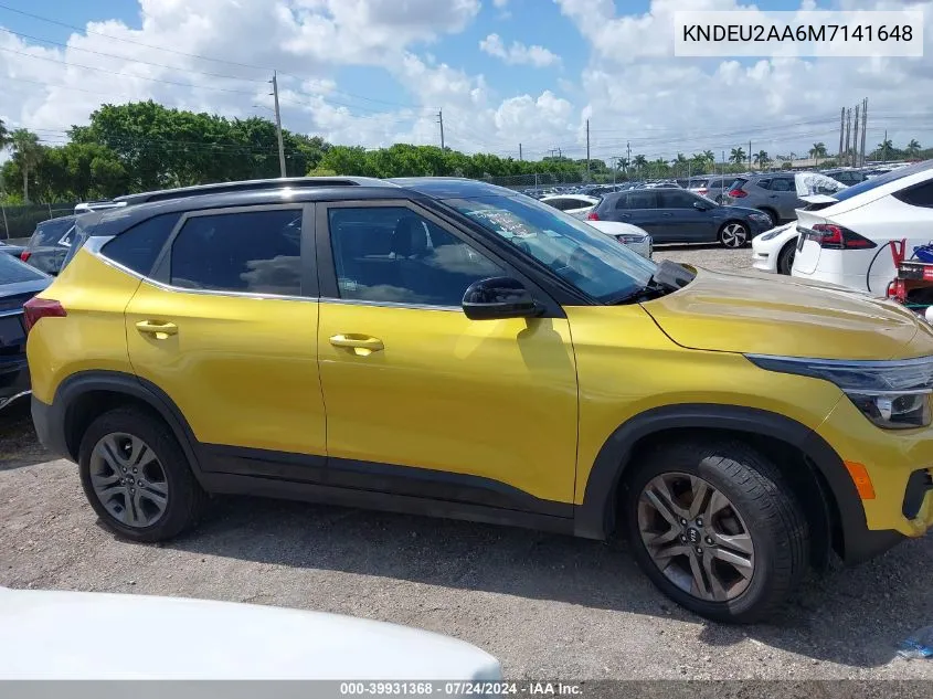 2021 Kia Seltos S VIN: KNDEU2AA6M7141648 Lot: 39931368