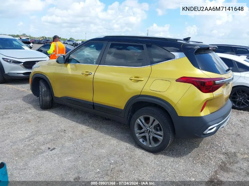 2021 Kia Seltos S VIN: KNDEU2AA6M7141648 Lot: 39931368