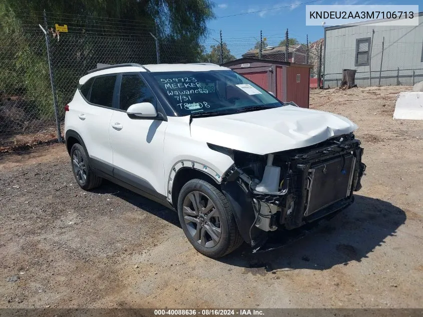 2021 Kia Seltos S VIN: KNDEU2AA3M7106713 Lot: 40088636