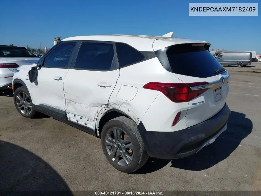 2021 Kia Seltos Lx VIN: KNDEPCAAXM7182409 Lot: 40121791