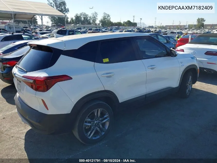 2021 Kia Seltos Lx VIN: KNDEPCAAXM7182409 Lot: 40121791