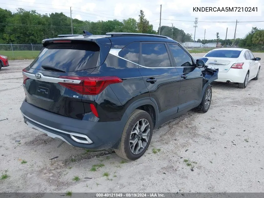 2021 Kia Seltos Ex VIN: KNDERCAA5M7210241 Lot: 40121849