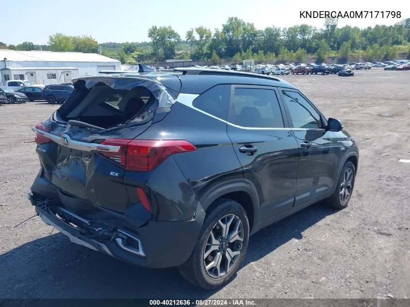 2021 Kia Seltos Ex VIN: KNDERCAA0M7171798 Lot: 40212636