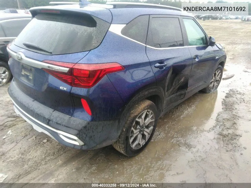 2021 Kia Seltos Ex VIN: KNDERCAA8M7101692 Lot: 40333258