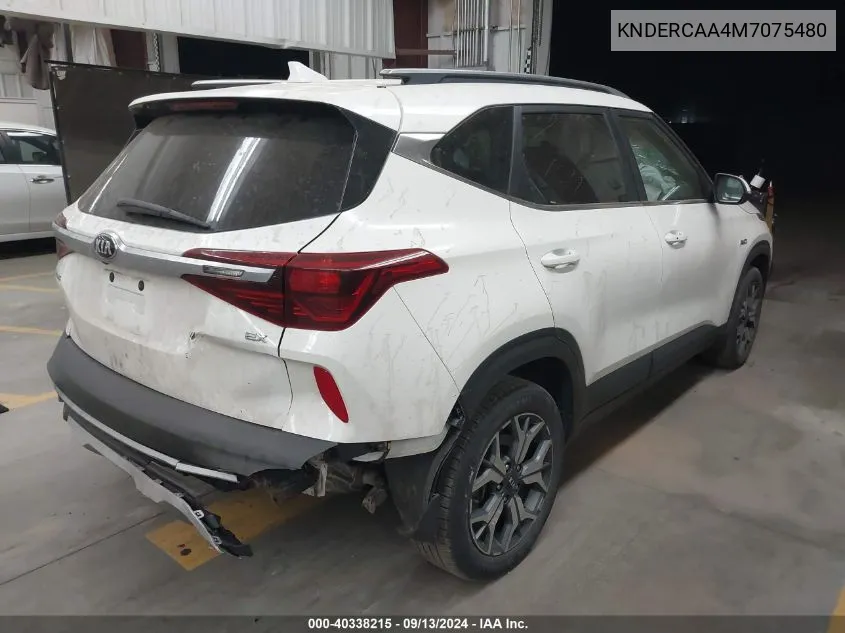 2021 Kia Seltos Ex VIN: KNDERCAA4M7075480 Lot: 40338215