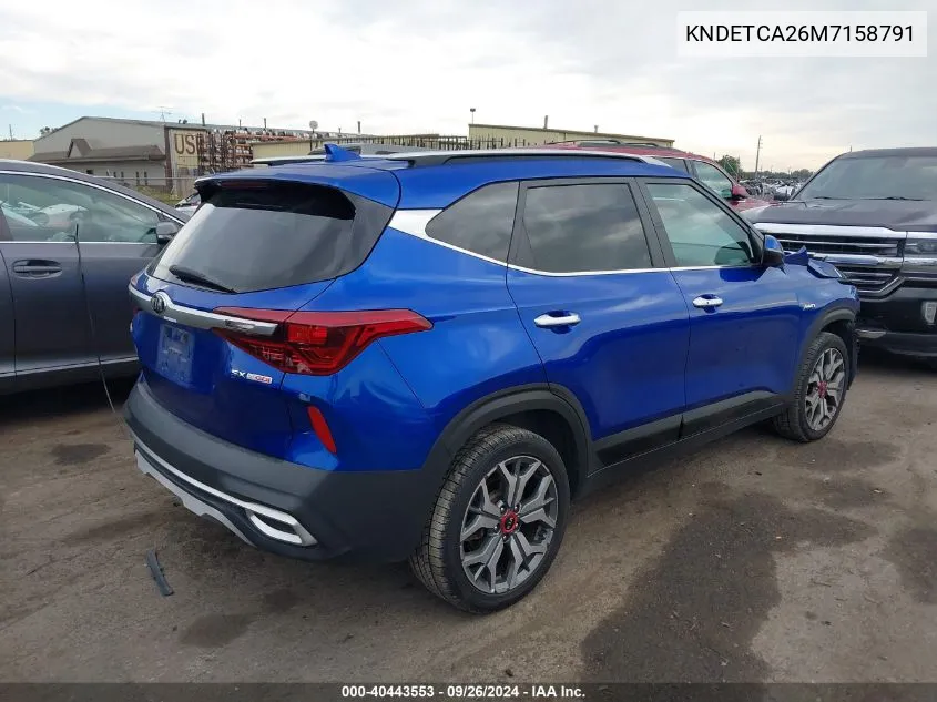 2021 Kia Seltos Sx VIN: KNDETCA26M7158791 Lot: 40443553