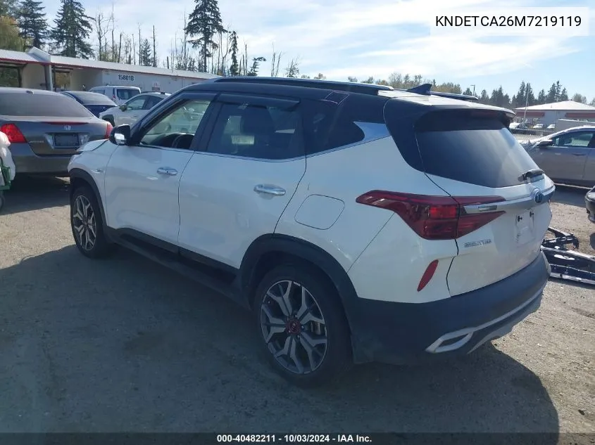 2021 Kia Seltos Sx Turbo VIN: KNDETCA26M7219119 Lot: 40482211