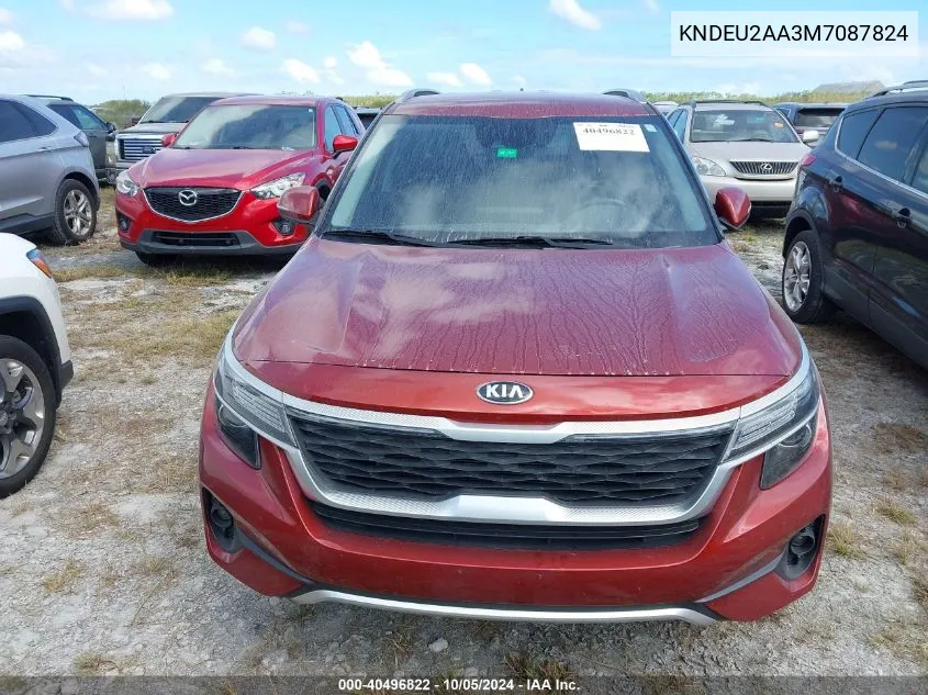 2021 Kia Seltos S VIN: KNDEU2AA3M7087824 Lot: 40496822