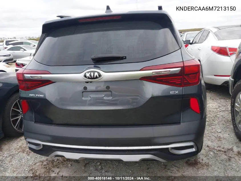 2021 Kia Seltos Ex VIN: KNDERCAA6M7213150 Lot: 40518146